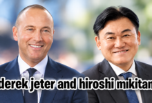 Derek Jeter and Hiroshi Mikitani