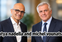 Satya Nadella and Michel Vounatsos