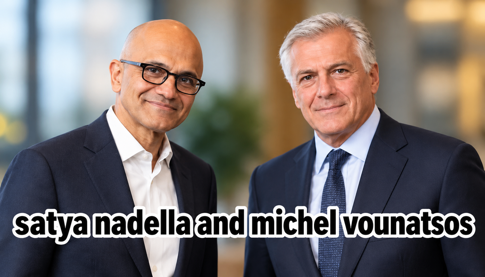 Satya Nadella and Michel Vounatsos